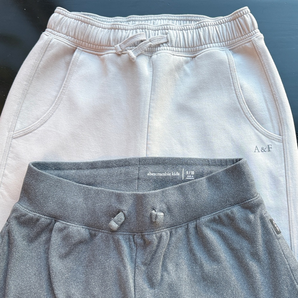 Abercrombie Kids Charcoal and Pale Gray Sweatpants